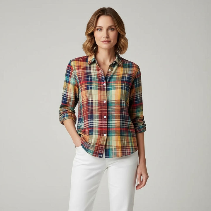 MECXY Geruite Blouse