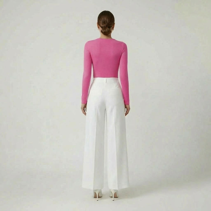 MECXY Geribbelde Top met Lange Mouwen