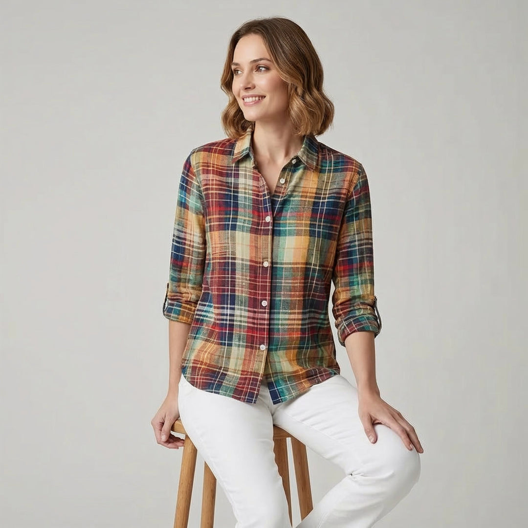 MECXY Geruite Blouse